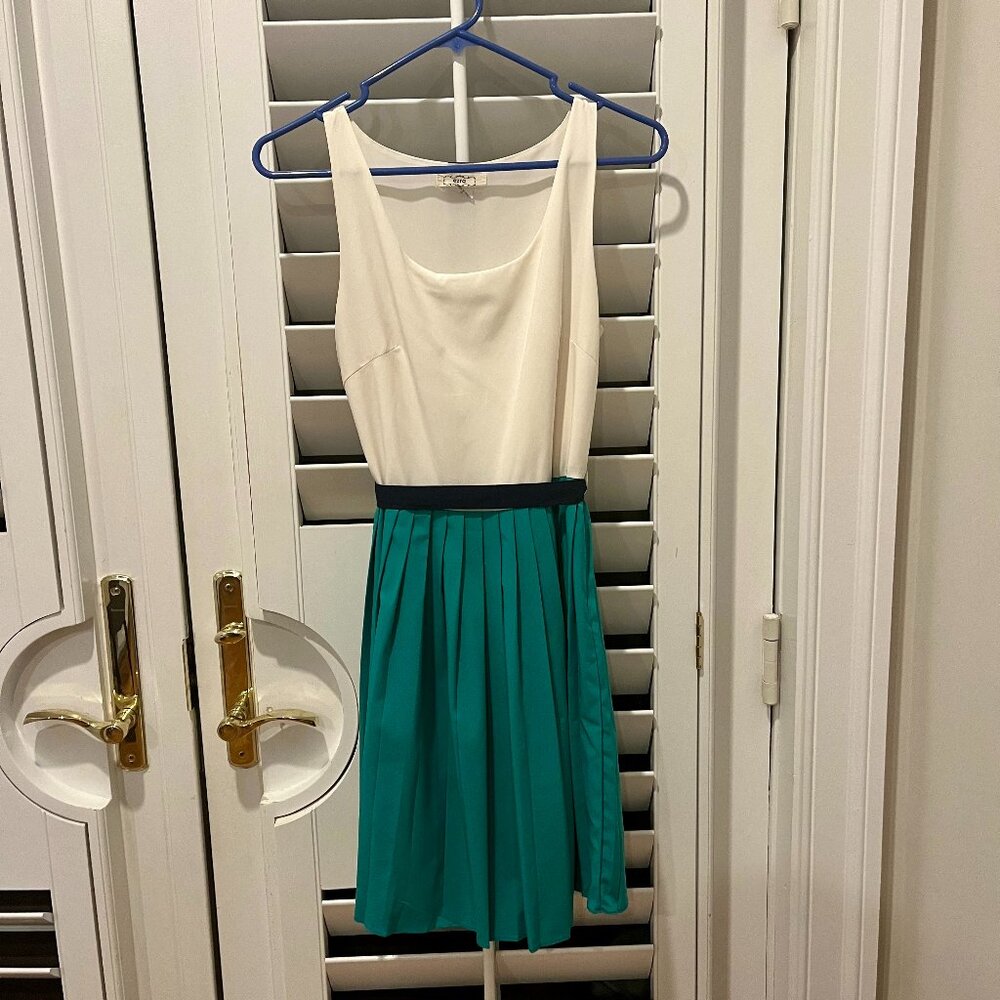 Ezra dress with pleated skirt